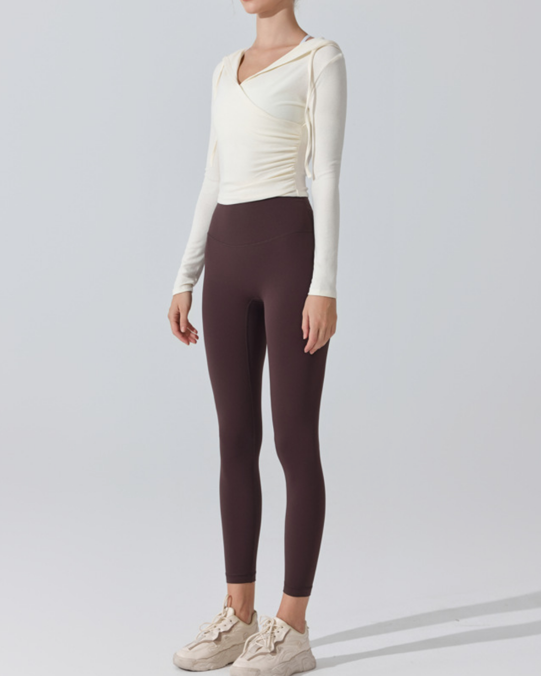 サイドギャザーカシュクールフーディー 3948