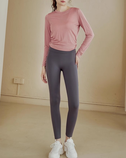 バッグツイストヨガロングトップ 3961