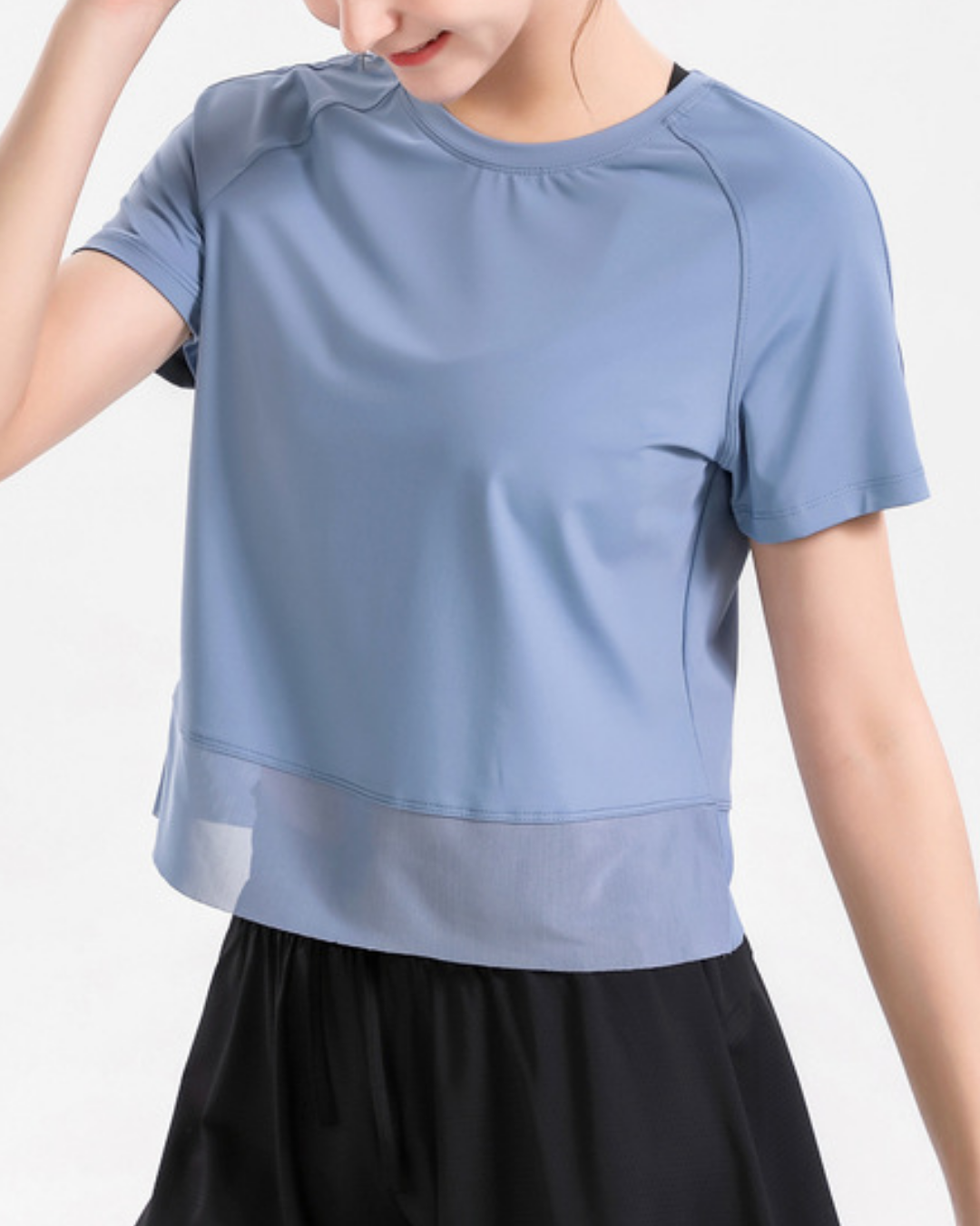 Cropped tulle T-shirt 2733