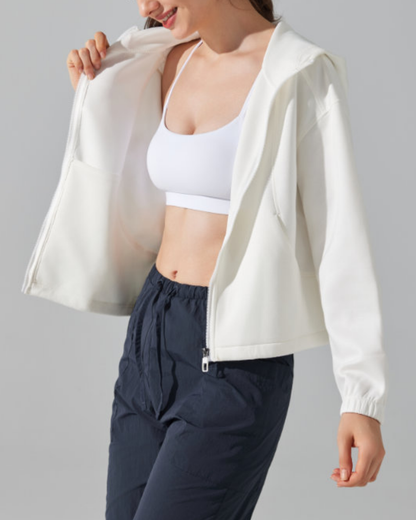 ウエストドロストストレッチジップフーディー 3918