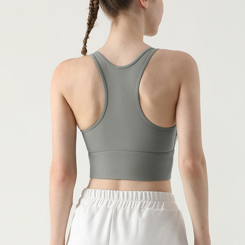 Natural color U neck yoga bra top 2943