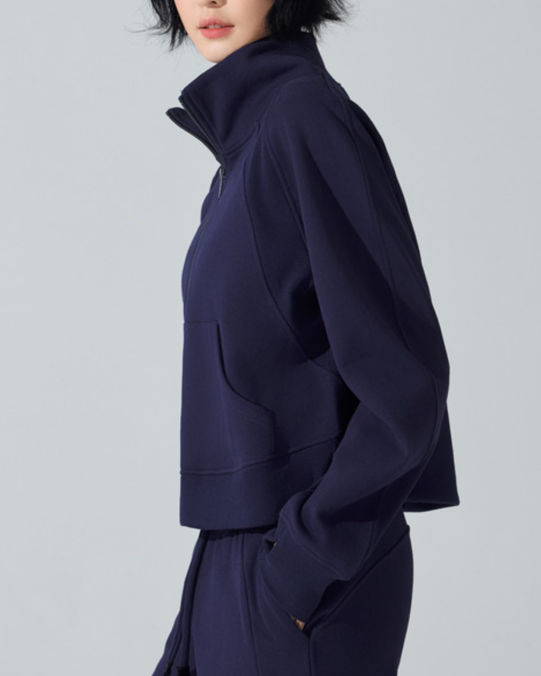 スタンドカラーハーフジッププルオーバー 3953