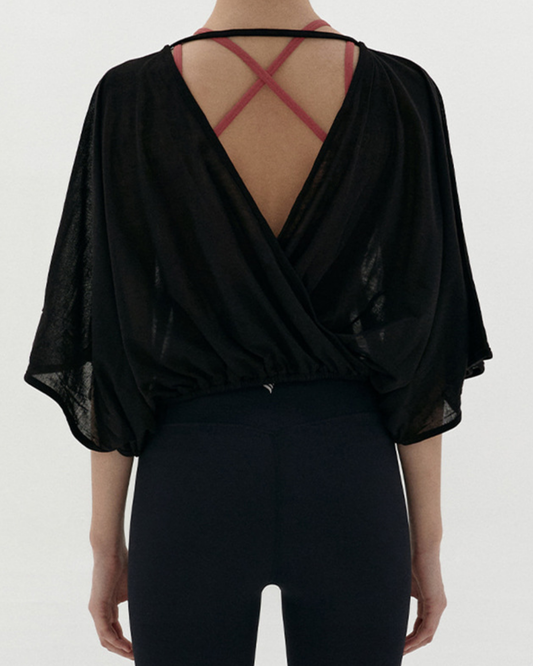 ハーフシアールーズスリーブヨガブラウス 2551