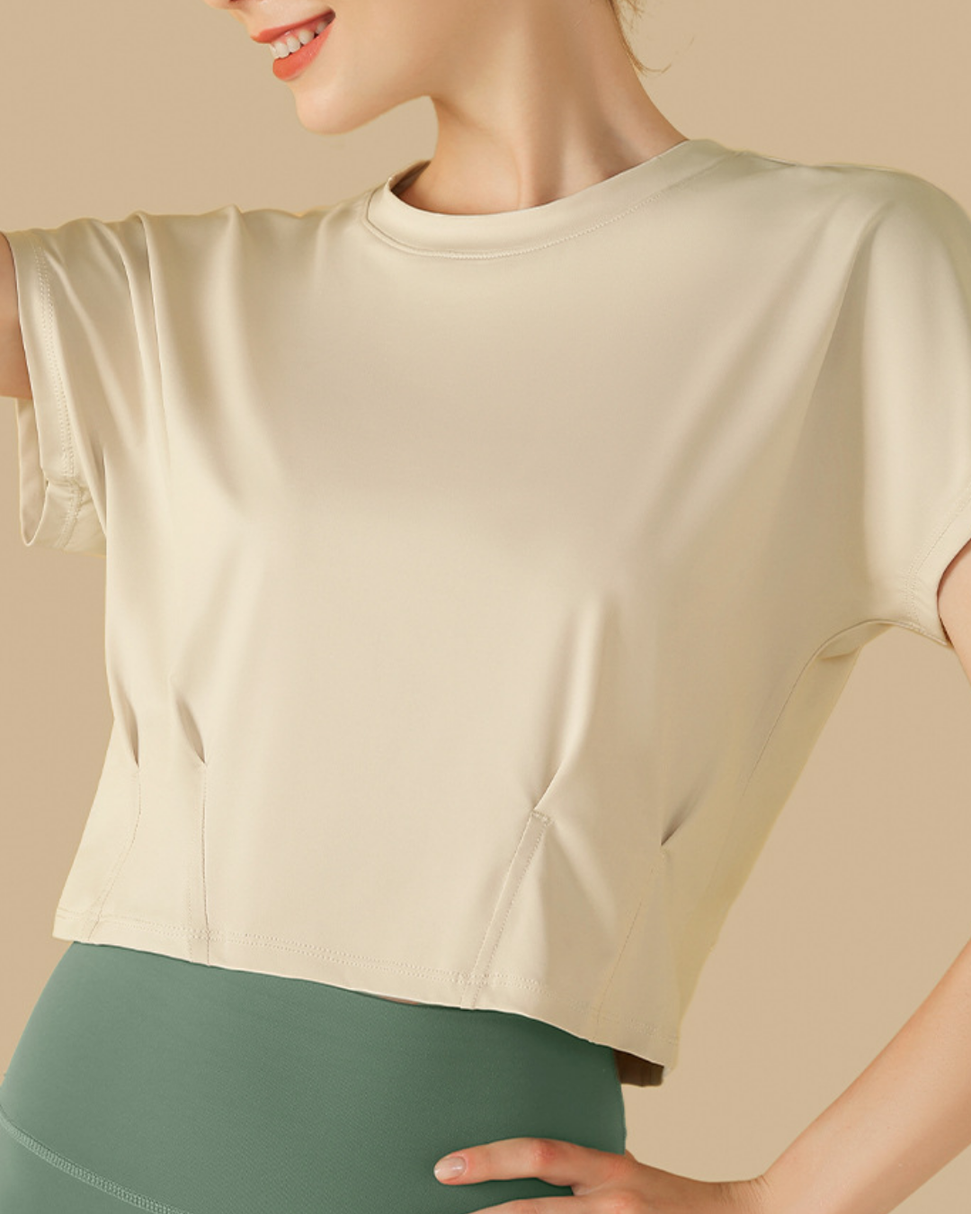 ウエストタッククロップドカットソー 3011