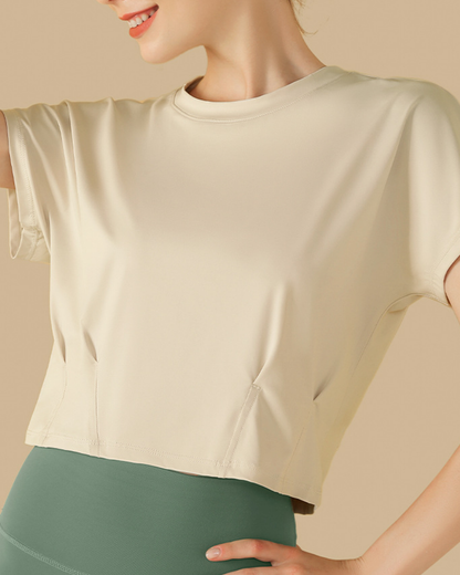 ウエストタッククロップドカットソー 3011