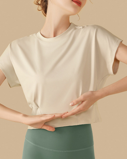 ウエストタッククロップドカットソー 3011