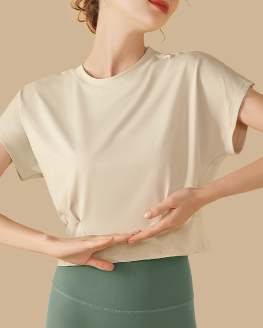 ウエストタッククロップドカットソー 3011