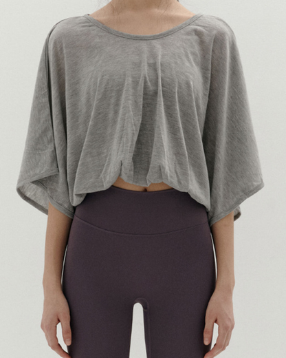 ハーフシアールーズスリーブヨガブラウス 2551