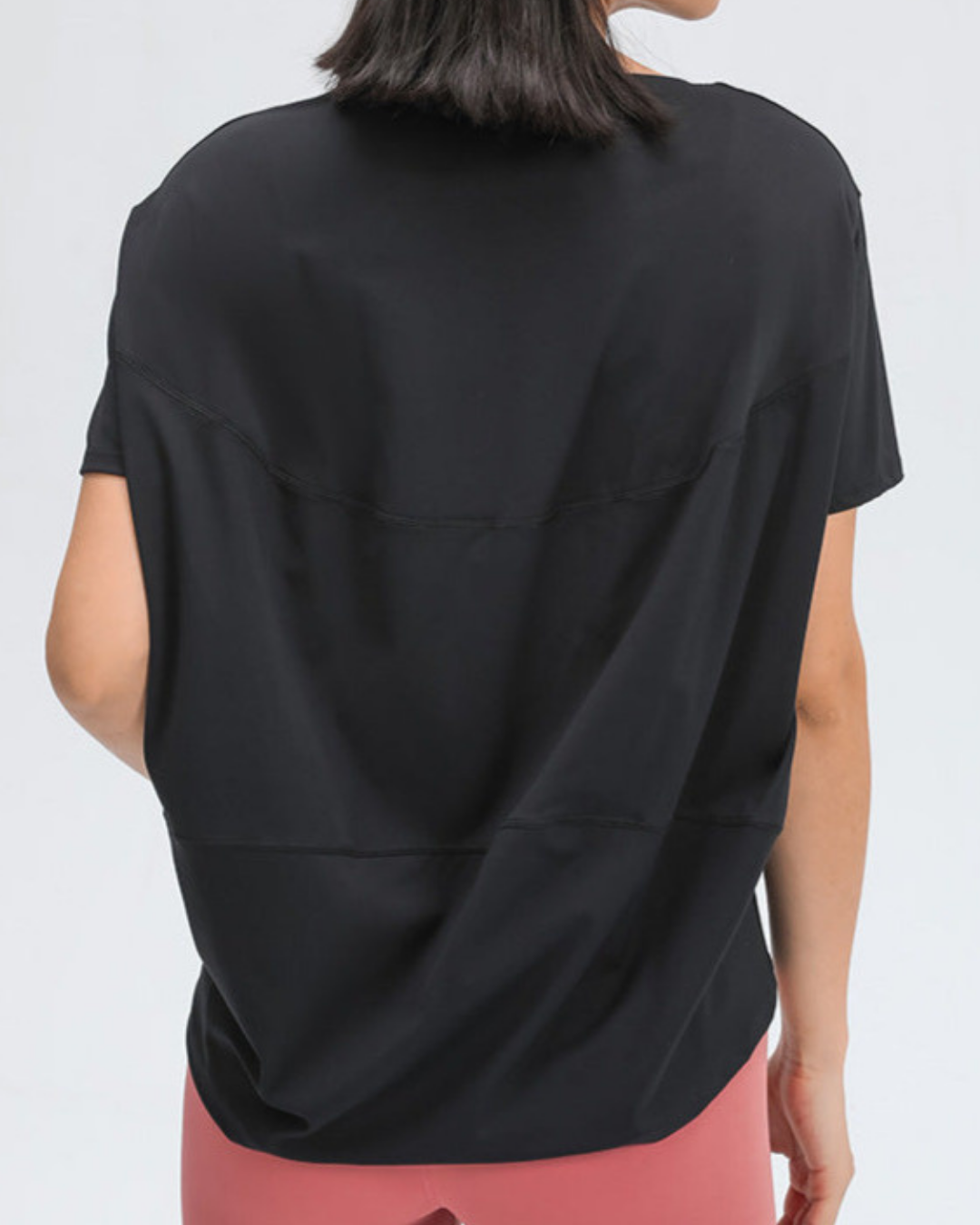 ラウンドネックロング丈Tシャツ 2367