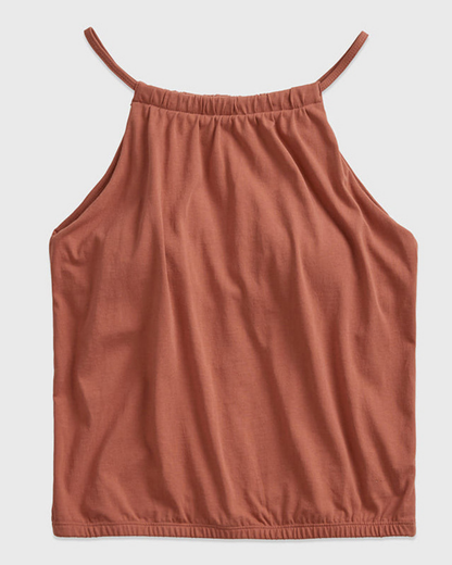 Halter neck back slit top 2471