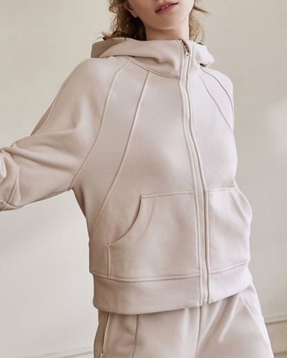 サムホールラグランスリーブスウェットパーカー 3941