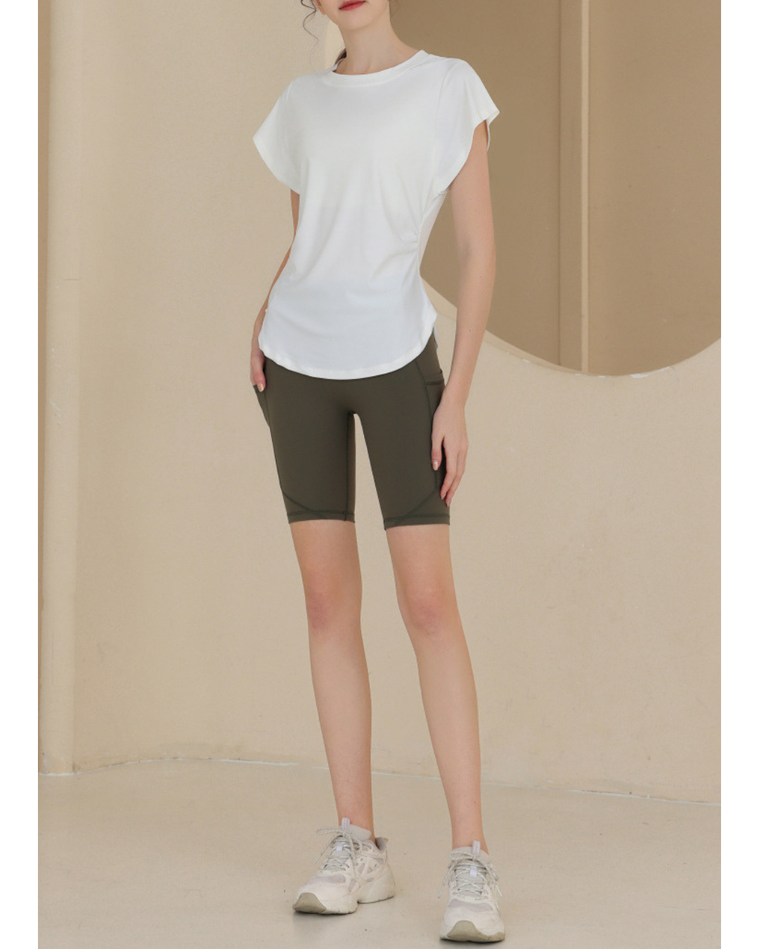 Waist squeeze French sleeve T 2517