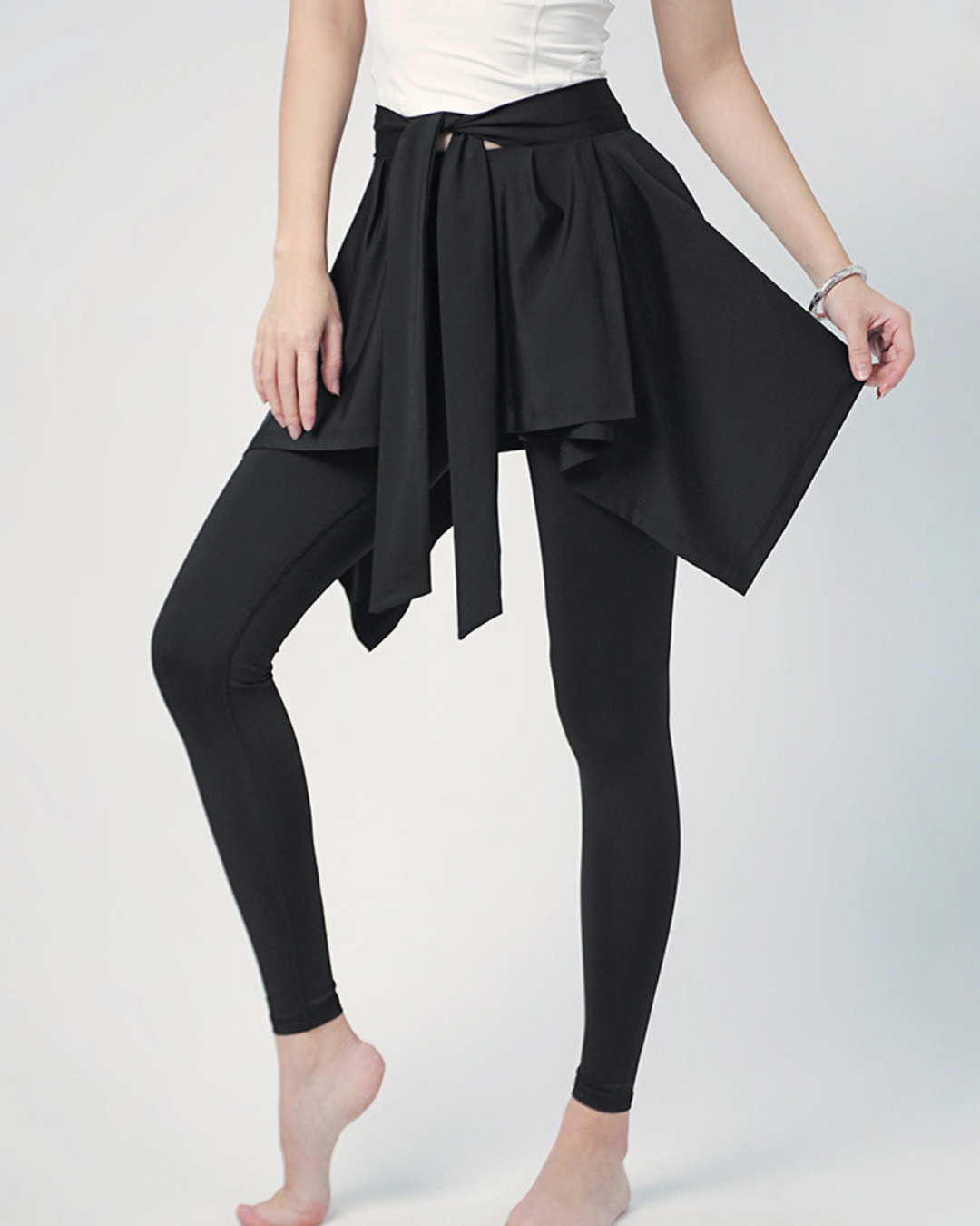 クールカラーラップスカートヨガレギンス 3214