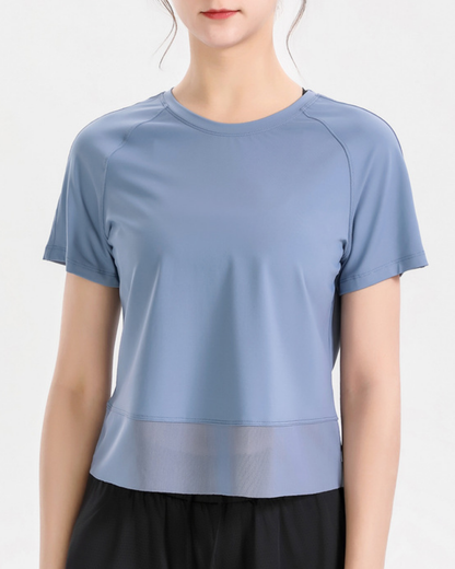 Cropped tulle T-shirt 2733
