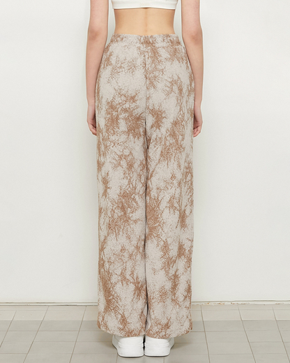 アースカラータイダイワイドパンツ 3191