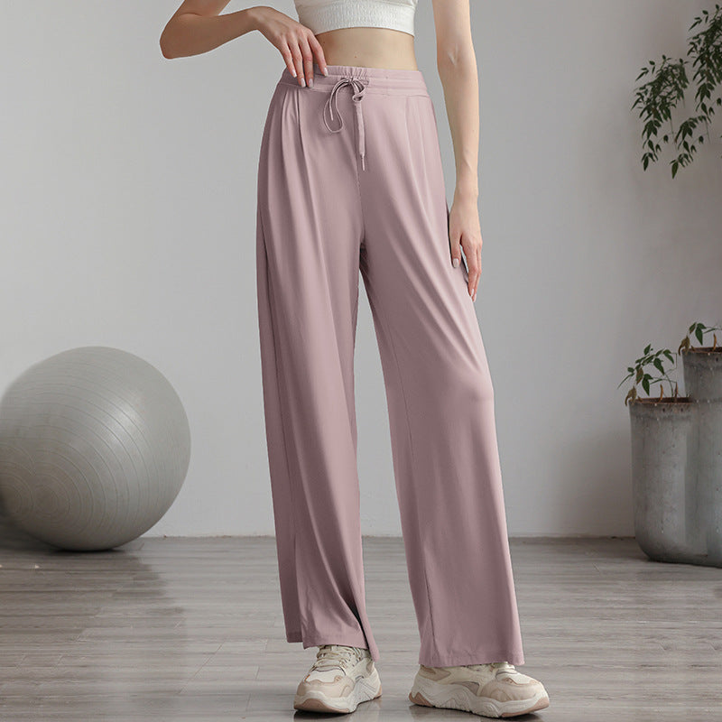 UV cut slit drape wide pants 3083