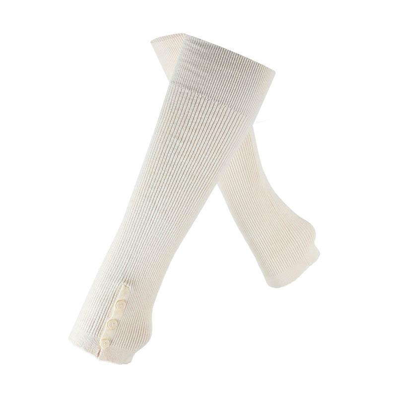 Side button yoga leg warmers 3098