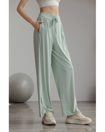UVカットスリットドレープワイドパンツ 3083