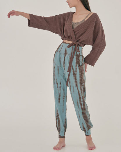 カシュクールボタニカルヨガトップ 2956