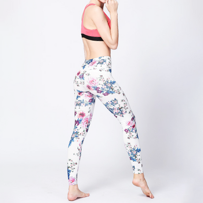 Rose white yoga leggings 2111