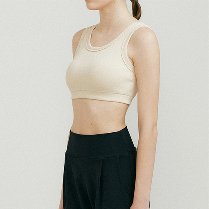 Ribbed cropped bra tank 2341