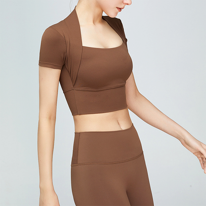 Trapeze neck yoga top 2383