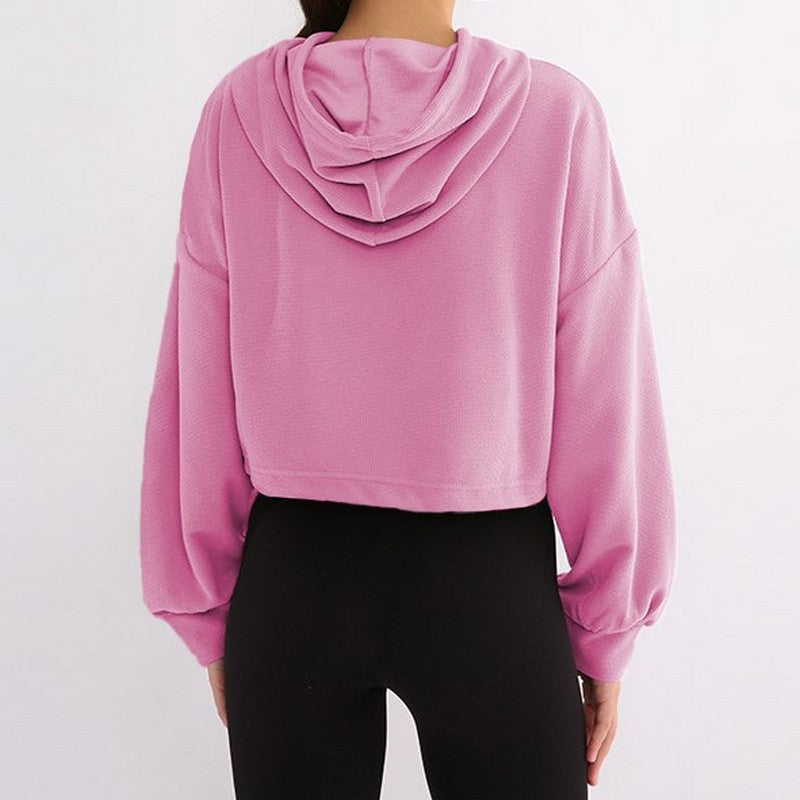 cropped string hoodie 2080