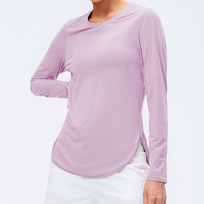 Round hem yoga long sleeve 2068