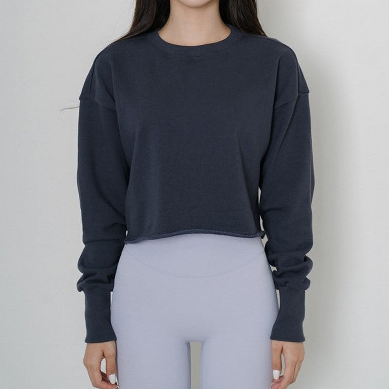 Ribbed cropped long sleeves 2070