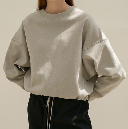 Cropped drawcord sweatshirts 2081