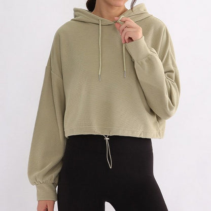 cropped string hoodie 2080