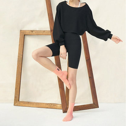 Rib sleeve dolman yoga long tee 2253