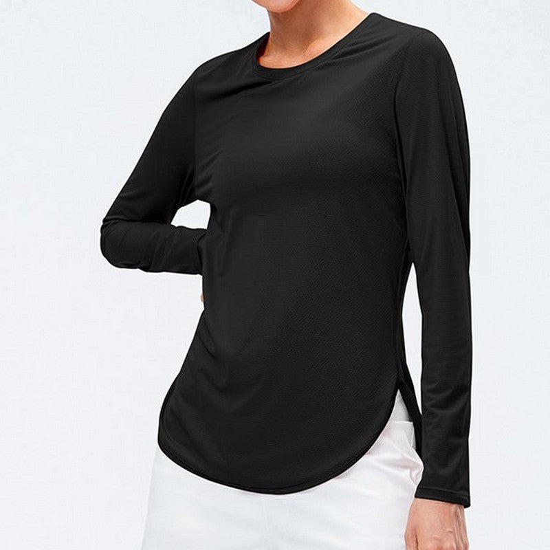 Round hem yoga long sleeve 2068