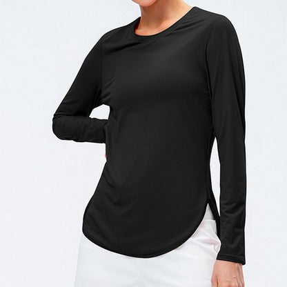 Round hem yoga long sleeve 2068