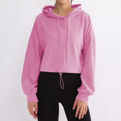 cropped string hoodie 2080