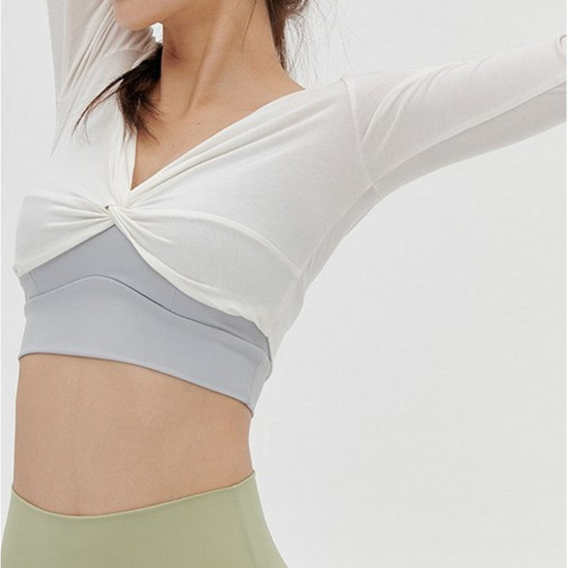 Front twist yoga top 2257