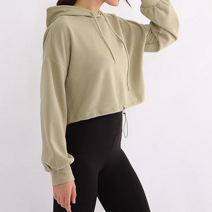 cropped string hoodie 2080