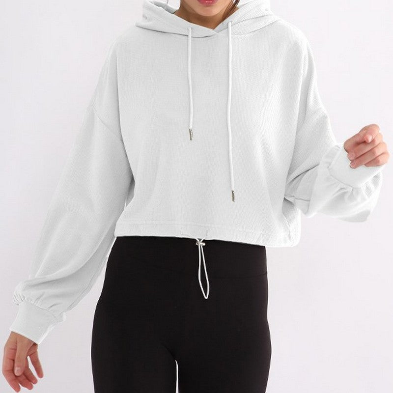 cropped string hoodie 2080