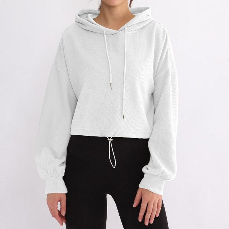 cropped string hoodie 2080