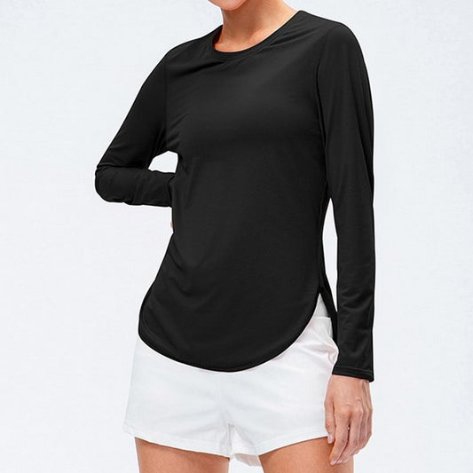 Round hem yoga long sleeve 2068