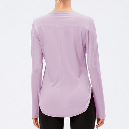 Round hem yoga long sleeve 2068