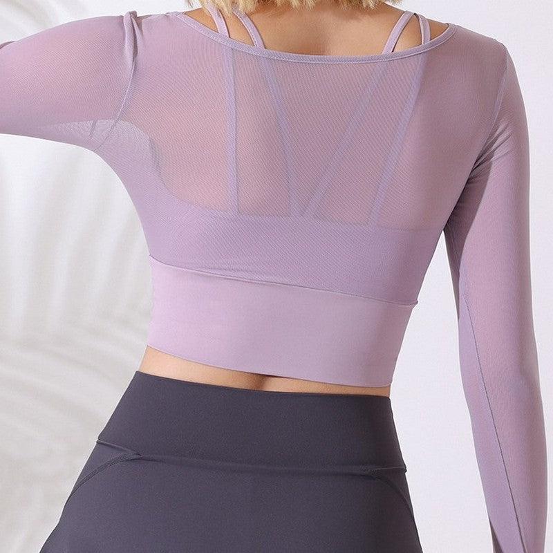 Oblong neck layered top 2231