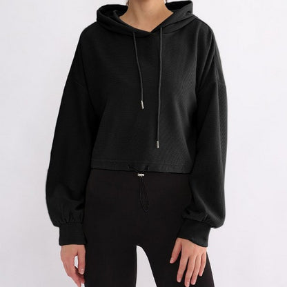 cropped string hoodie 2080