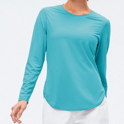 Round hem yoga long sleeve 2068