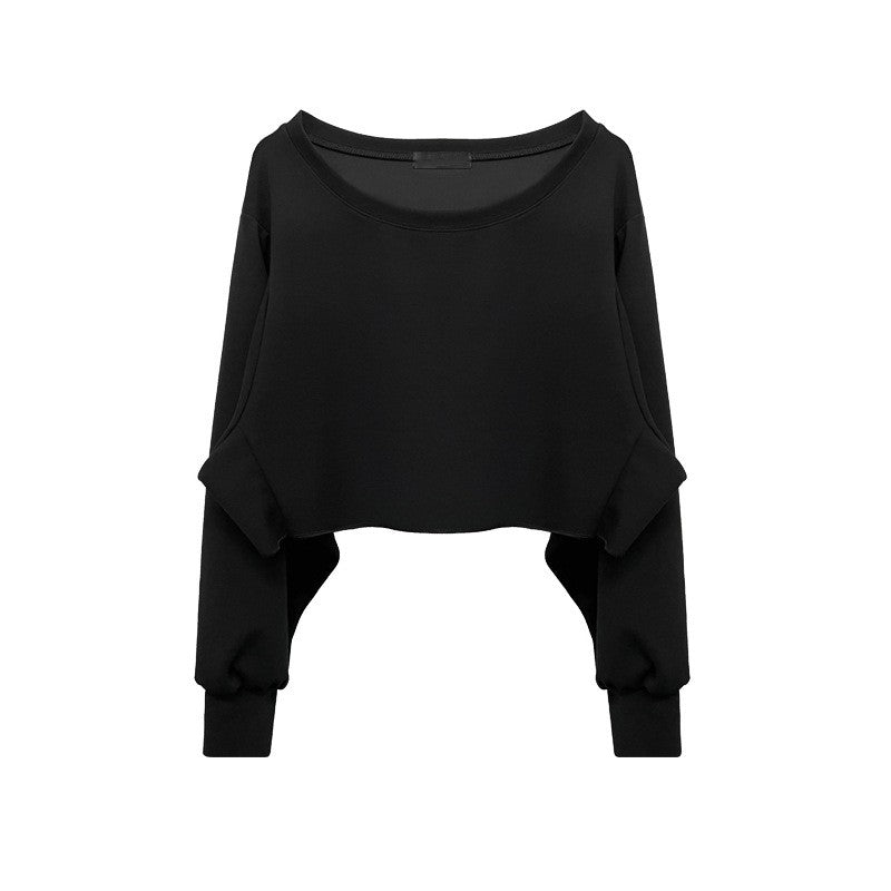 Rib sleeve dolman yoga long tee 2253