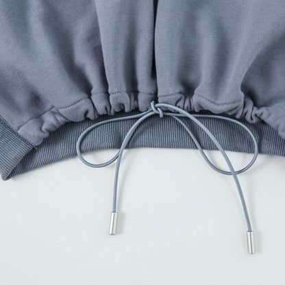 Cropped drawcord sweatshirts 2081