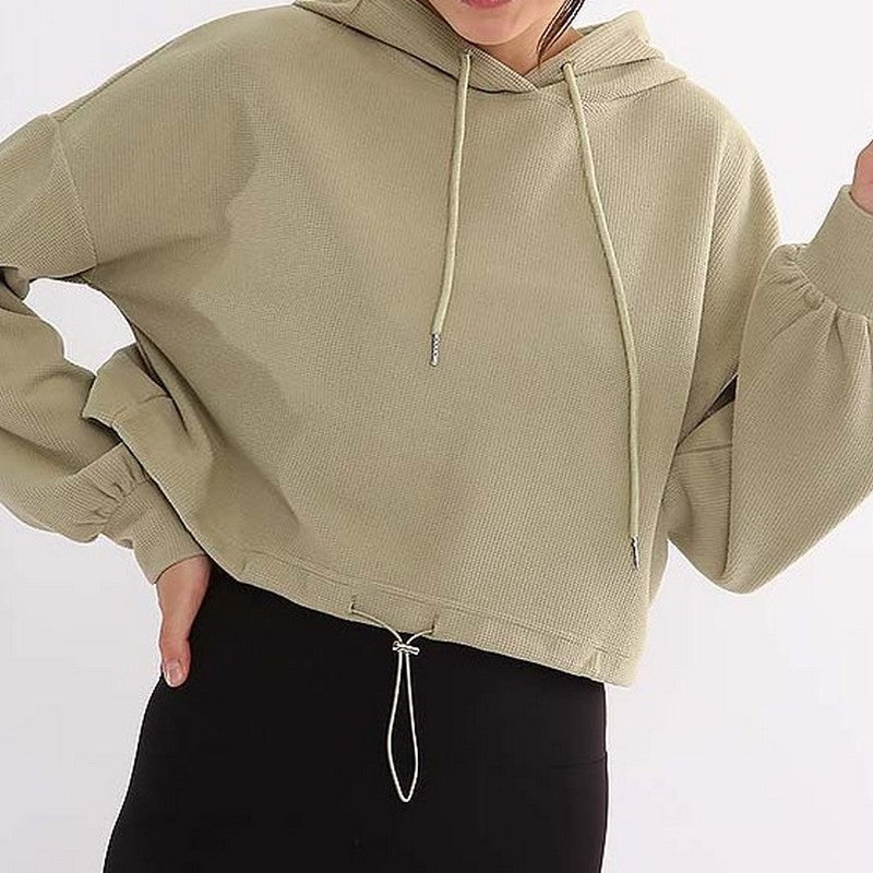 cropped string hoodie 2080