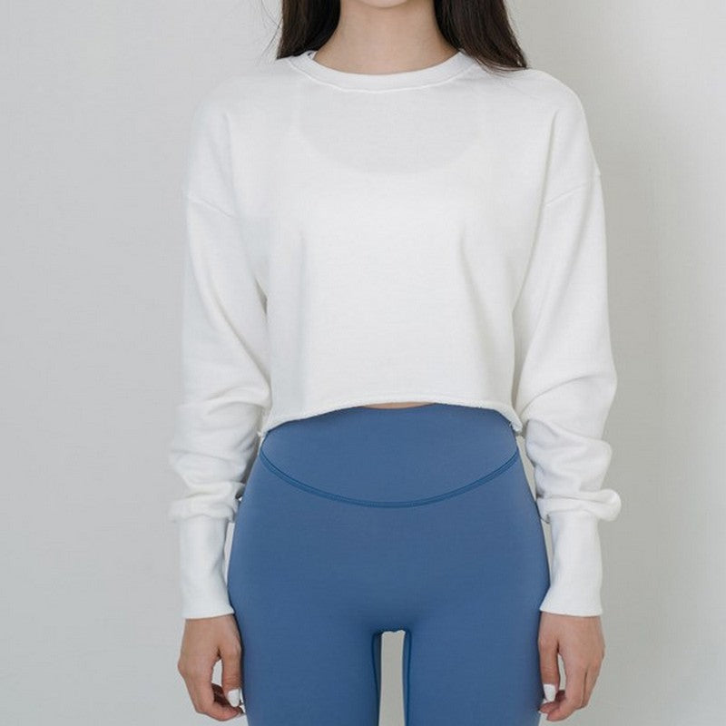 Ribbed cropped long sleeves 2070