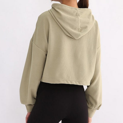 cropped string hoodie 2080