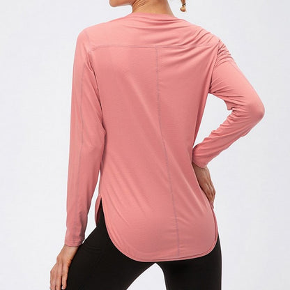 Round hem yoga long sleeve 2068